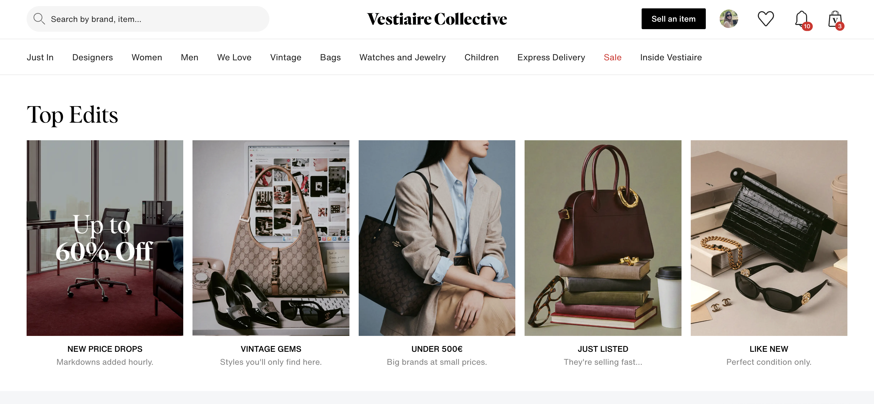 The new marketing modules: several sized blocks combining imagery, message and products
